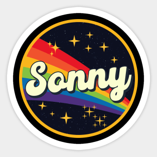 Sonny // Rainbow In Space Vintage Style Sticker